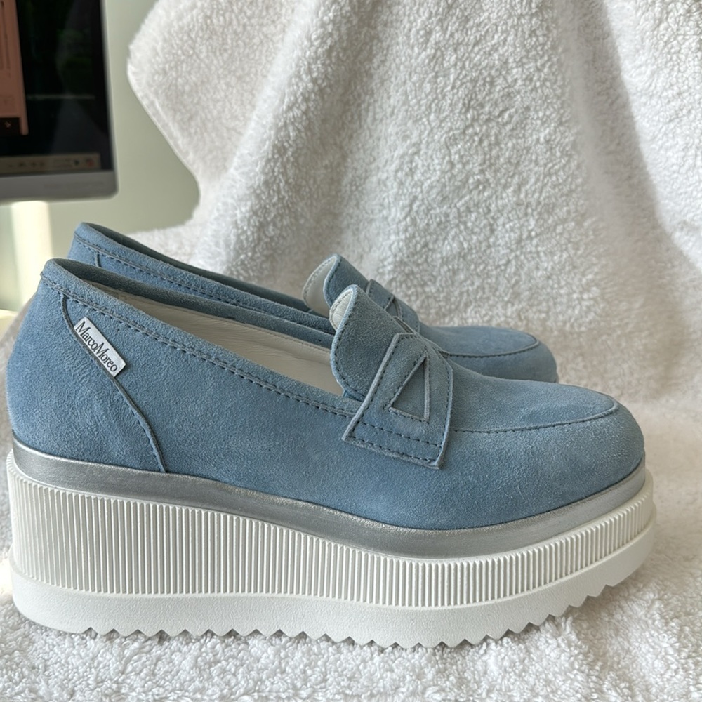 Marco Moreo Milano Blue suede Loafer - Picture 3 of 5